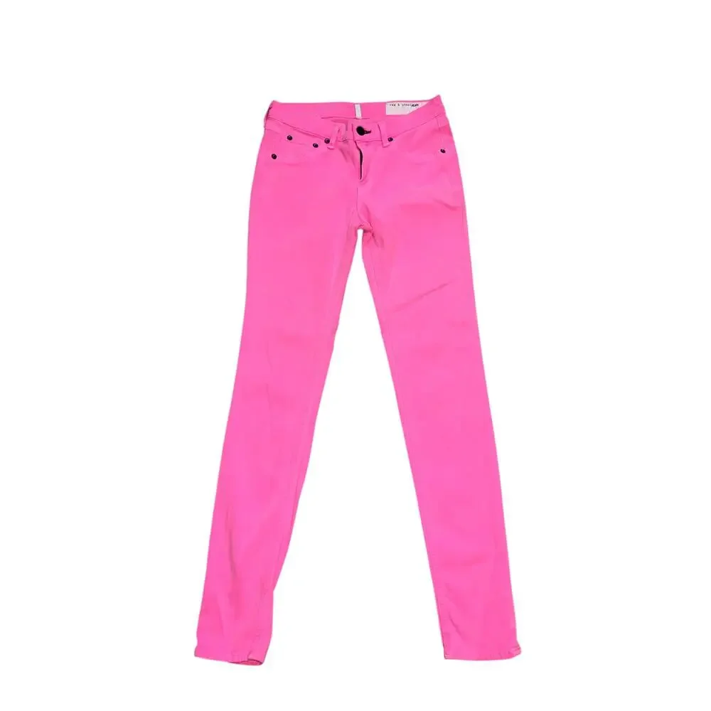 Rag & Bone Neon Pink Legging Jeans Size 26